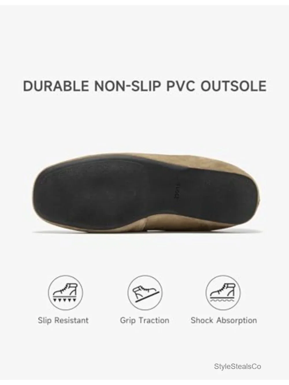 Genuine Suede Leather Penny Loafers with Square Toe